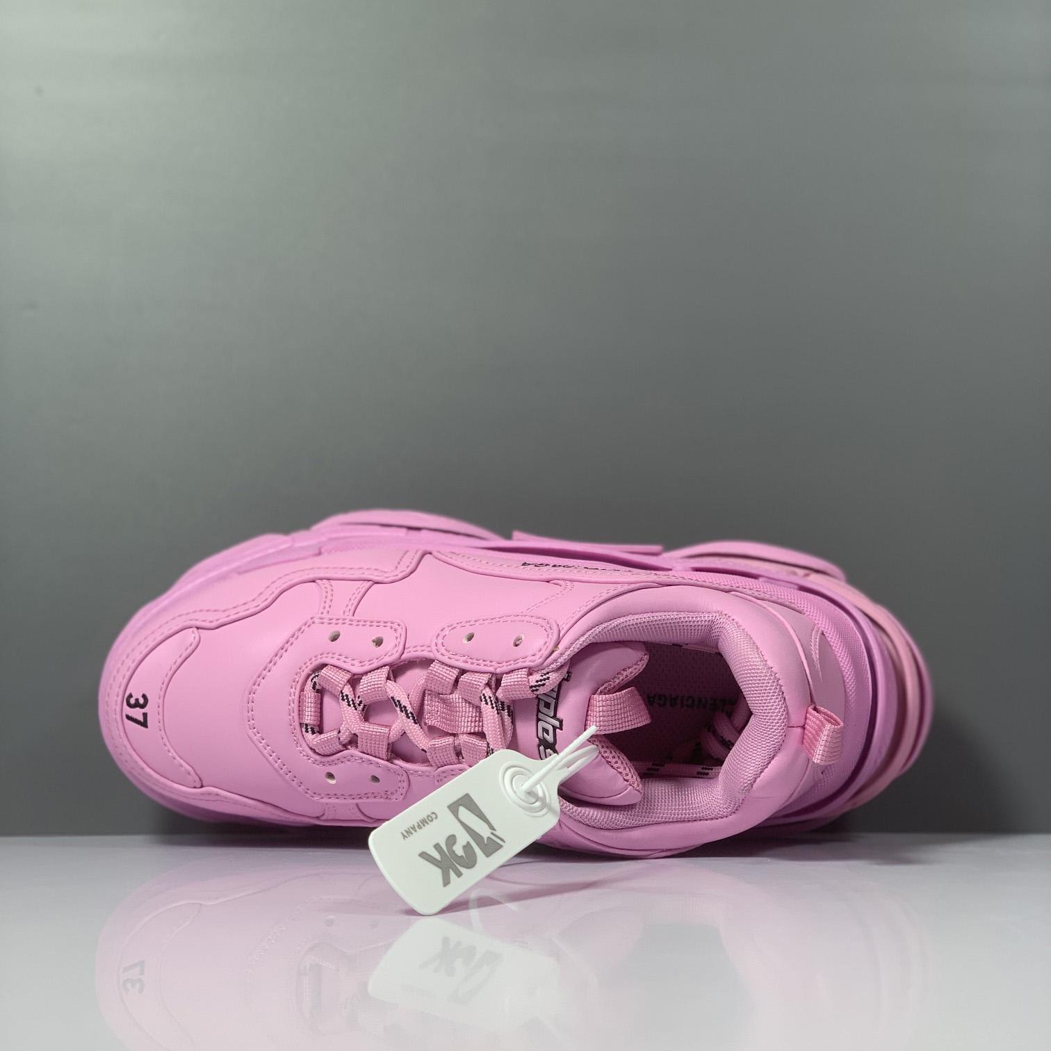 Balenciaga Triple S Sneaker In Pink Technical Material - DesignerGu