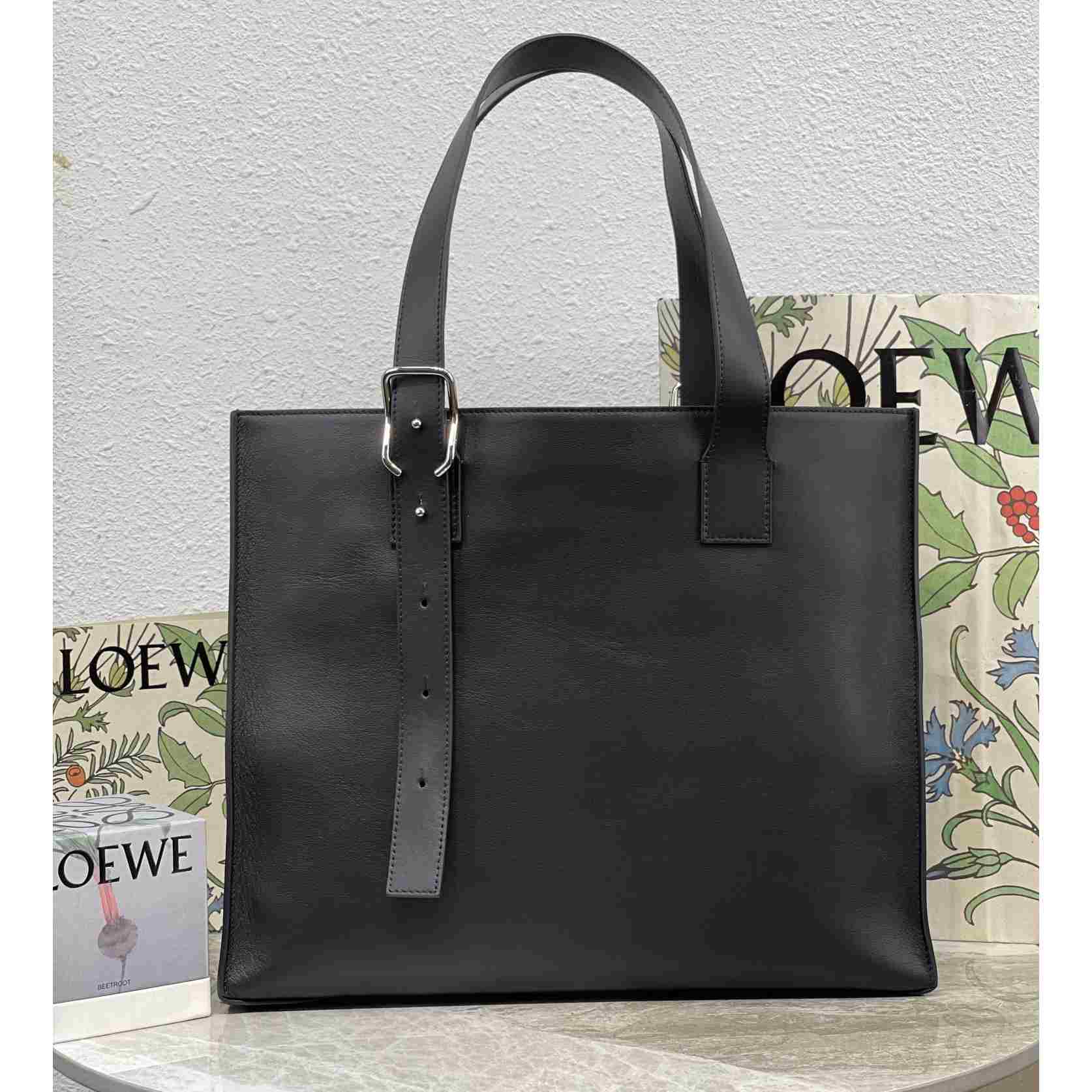 Loewe Buckle Horizontal Tote In Classic Calfskin(38.7-32.9-9.2cm) - DesignerGu