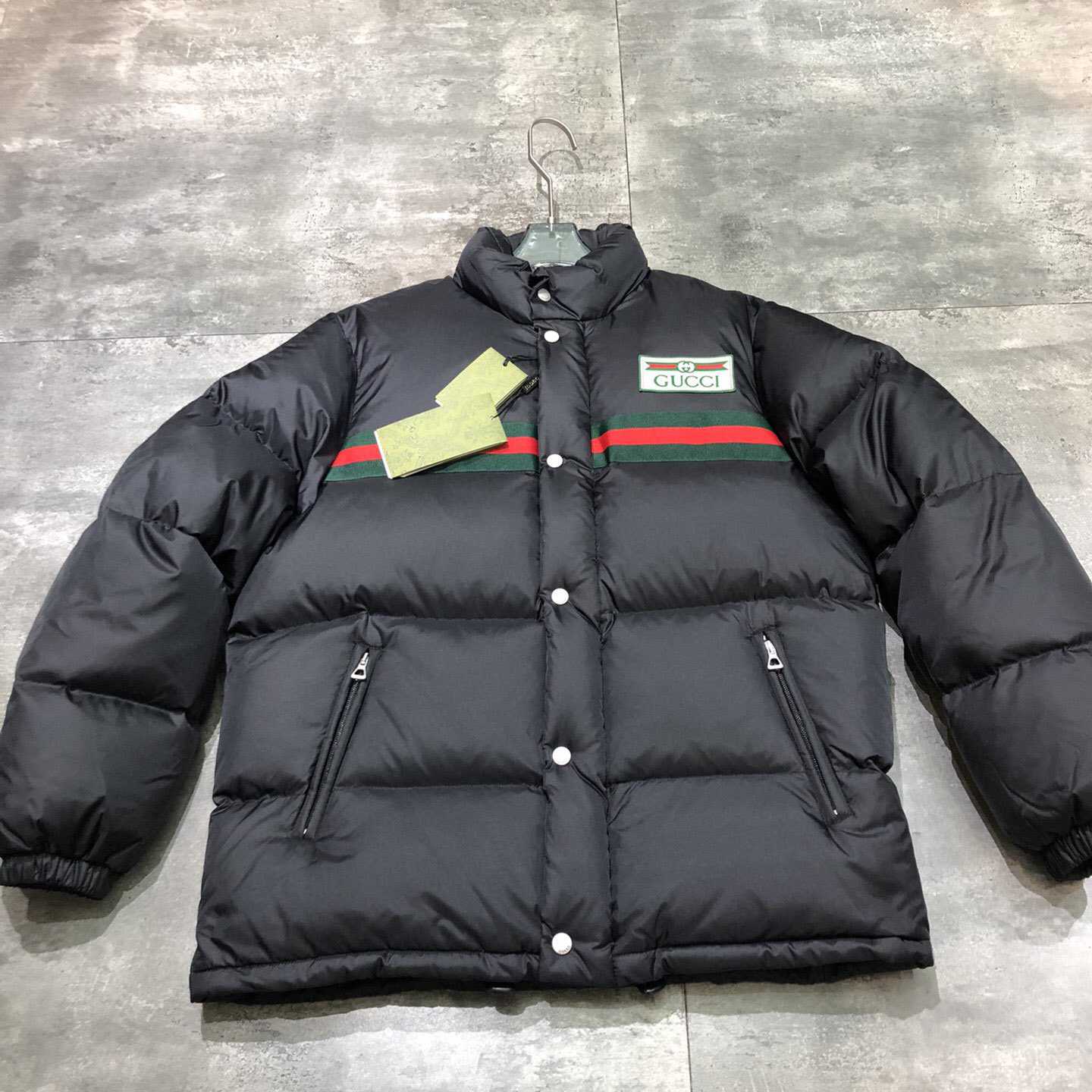 Gucci Padded Nylon Bomber Jacket With Web - DesignerGu