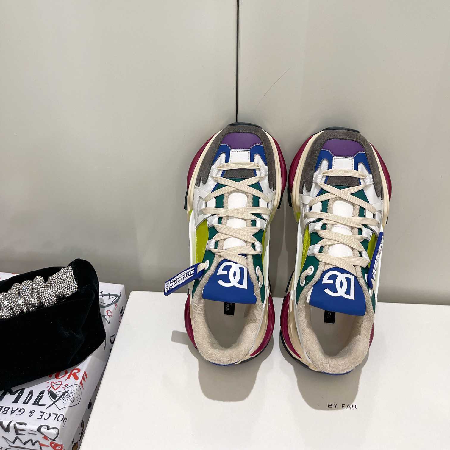 Dolce & Gabbana Mixed-Material Airmaster Sneakers - DesignerGu