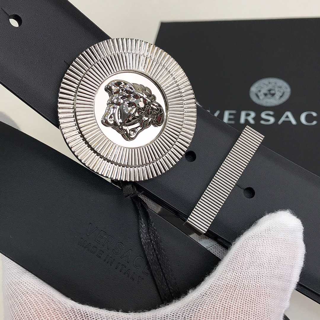 Versace Enamel Medusa Biggie Belt   40mm - DesignerGu