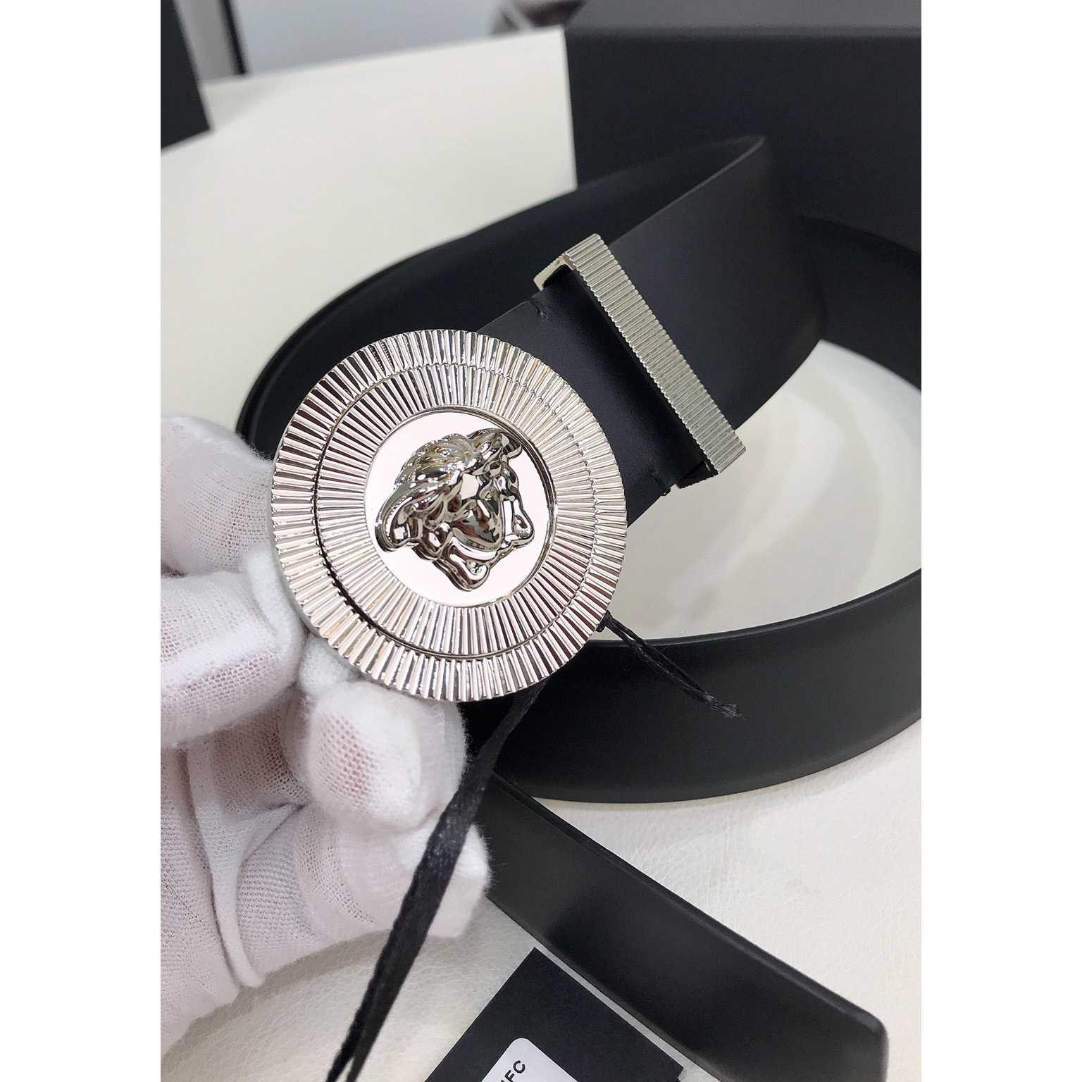 Versace Enamel Medusa Biggie Belt   40mm - DesignerGu