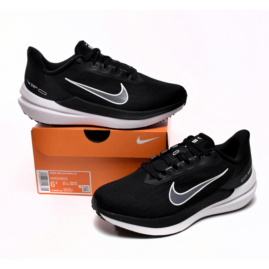 Nike Air Winflo 9 Black Dark Smoke Grey Sneaker   DD8686-001 - DesignerGu