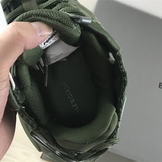 Balenciaga Runner Sneaker In Dark Green Mesh And Nylon - DesignerGu