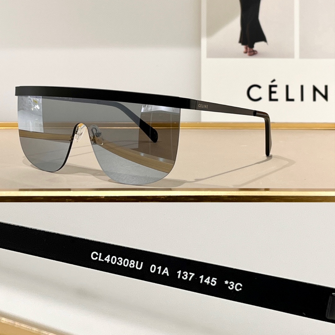 Celine Moon Sunglasses In Metal With Mirror Lenses - DesignerGu