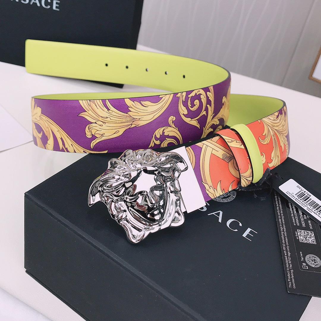 Versace La Medusa Le Pop Classique Reversible Belt   40mm - DesignerGu