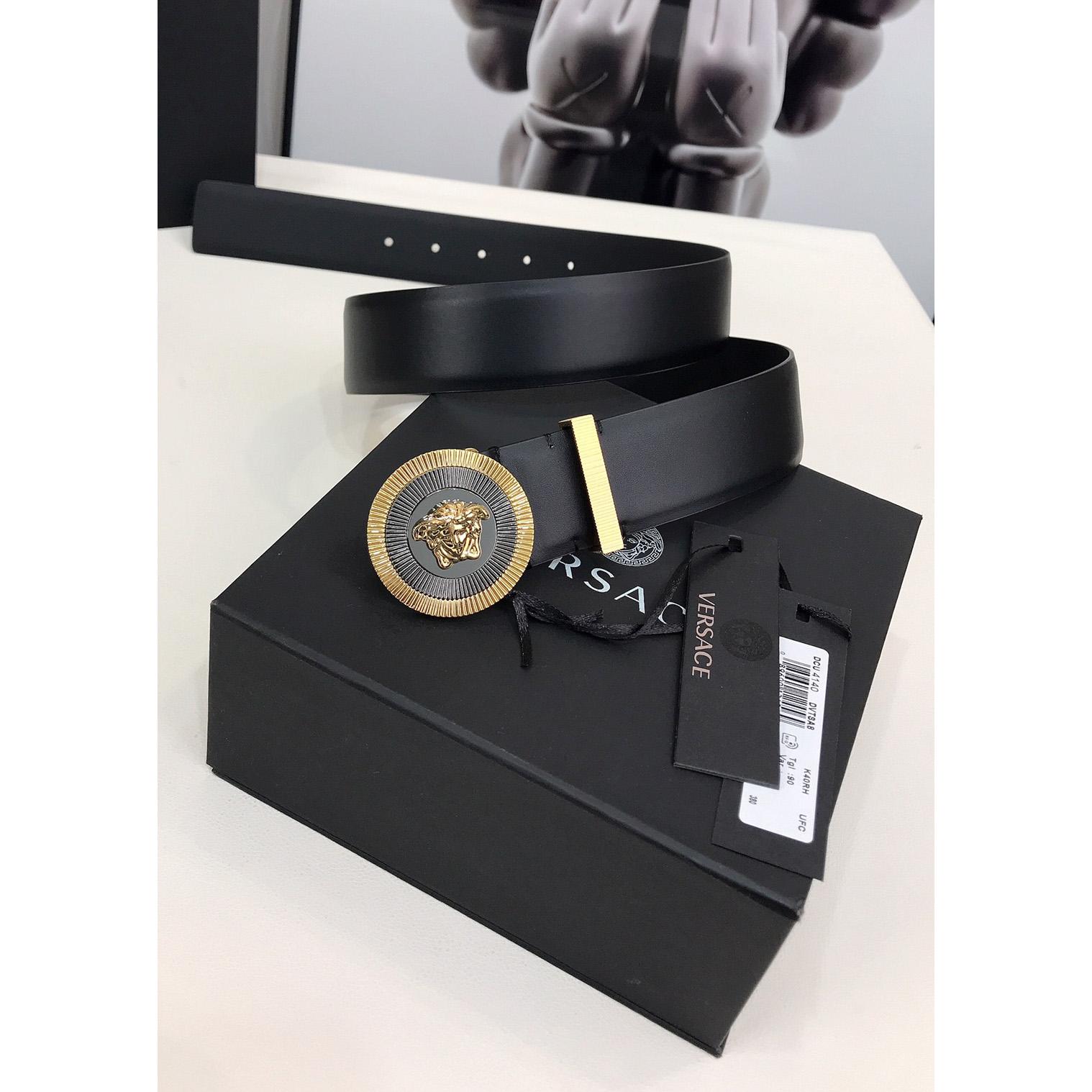 Versace Enamel Medusa Biggie Belt   40mm - DesignerGu