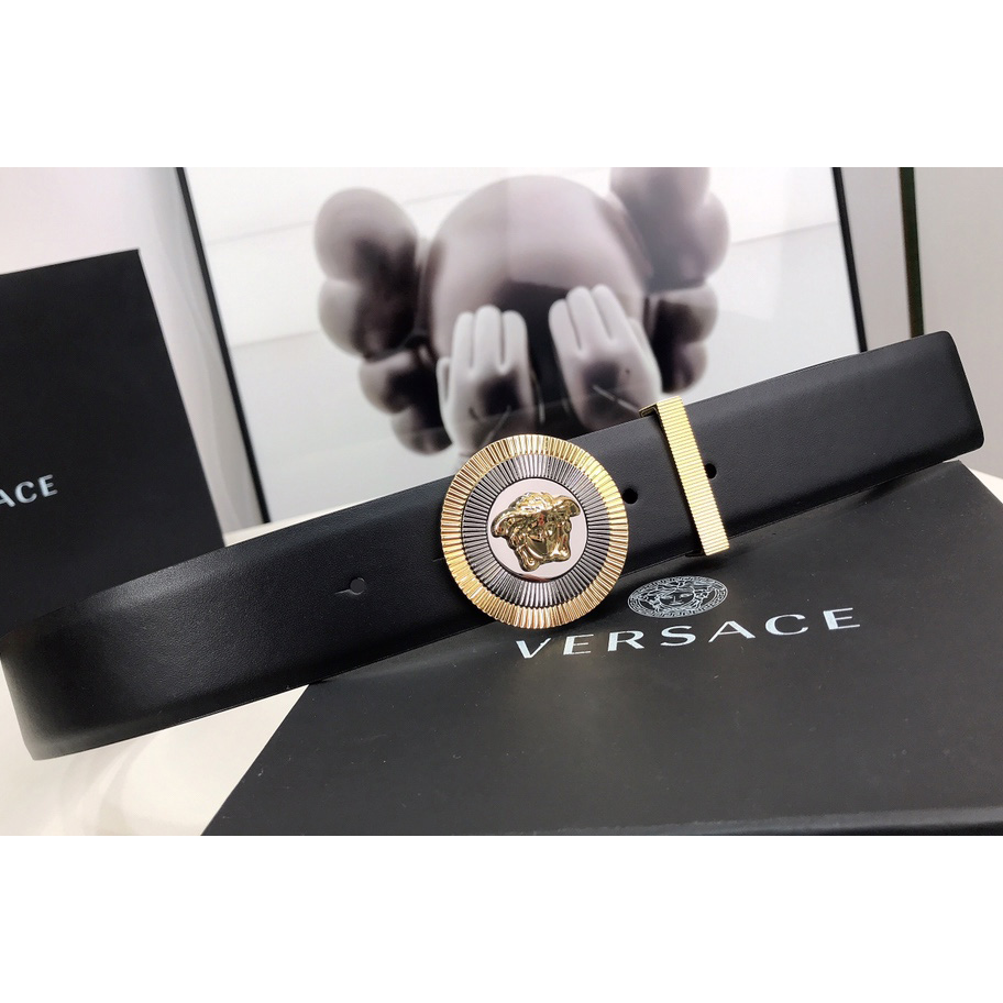 Versace Enamel Medusa Biggie Belt   40mm - DesignerGu