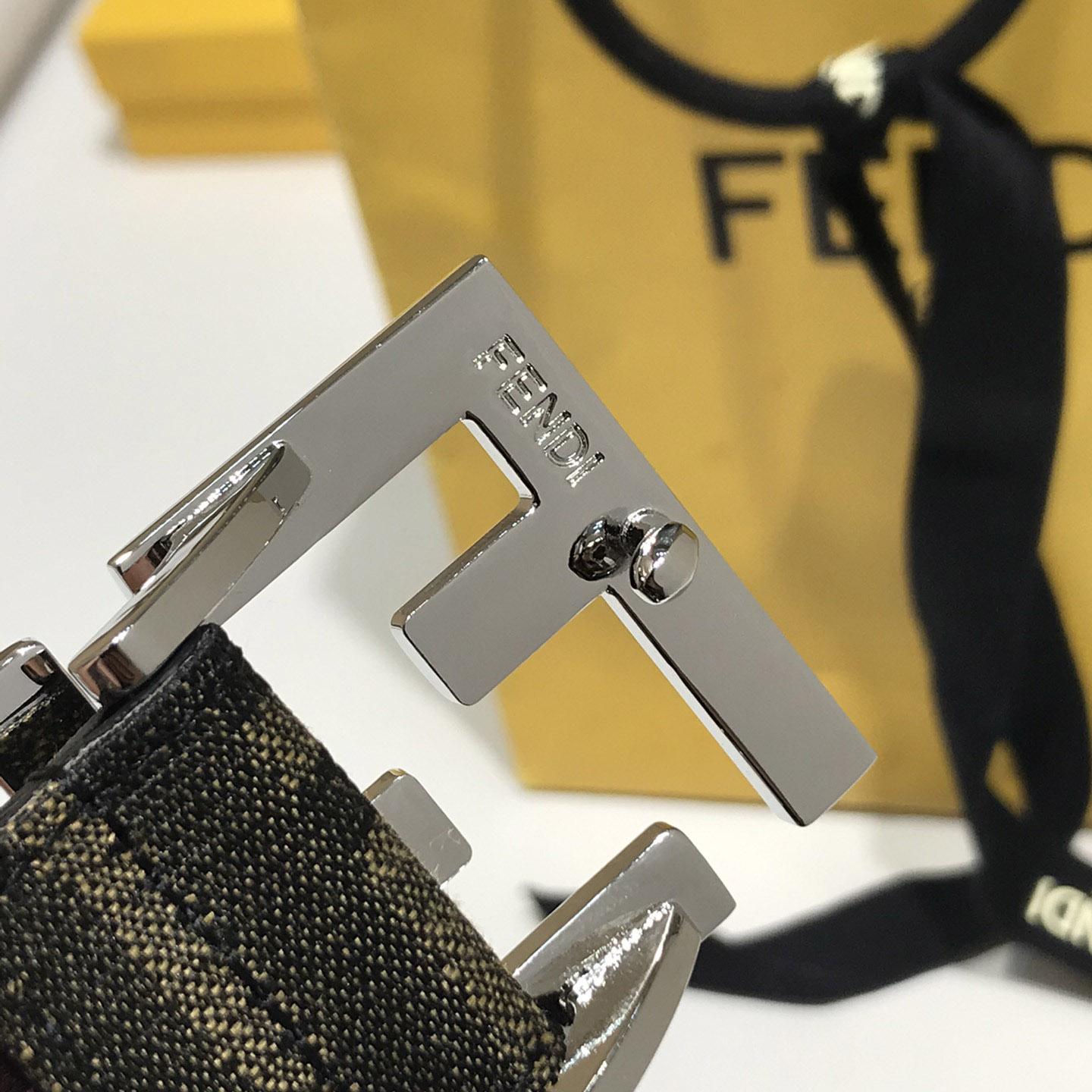 Fendi Brown Fabric Belt - DesignerGu