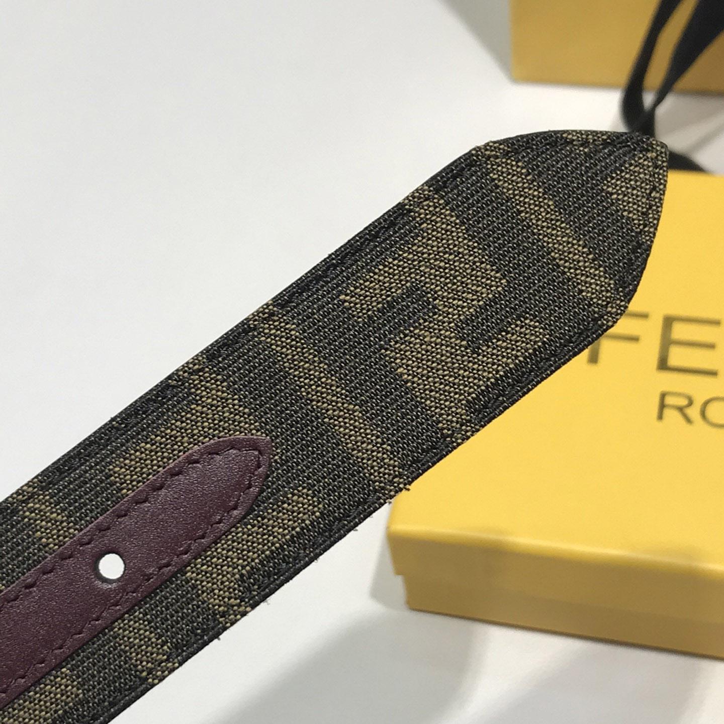 Fendi Brown Fabric Belt - DesignerGu