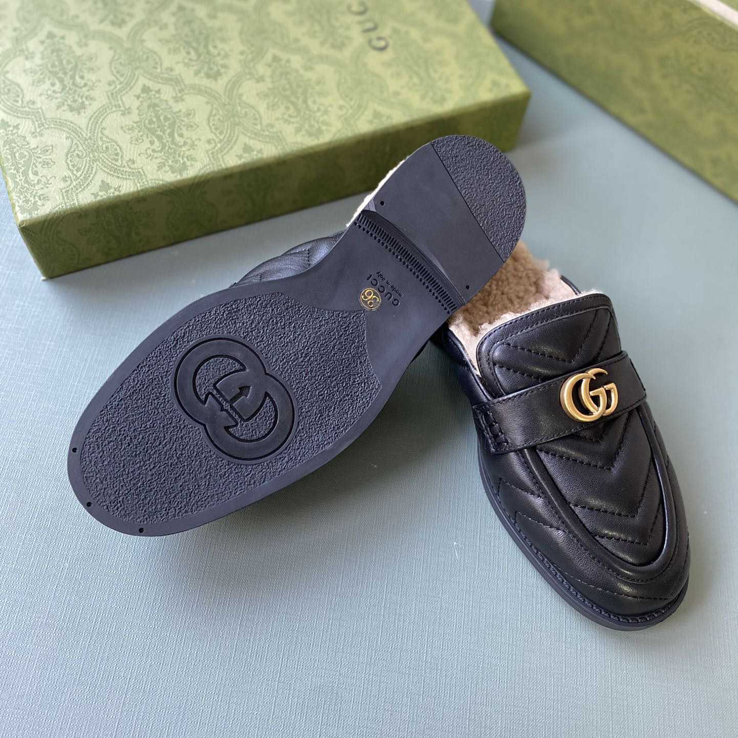 Gucci Women's Double G Slippers - DesignerGu