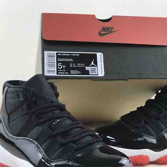 Air Jordan 11 “Bred ”GS Sneaker     378037-061  - DesignerGu