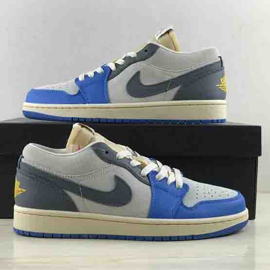 Air Jordan 1 Low “UNC Grey” Sneaker     DZ5376-469 - DesignerGu