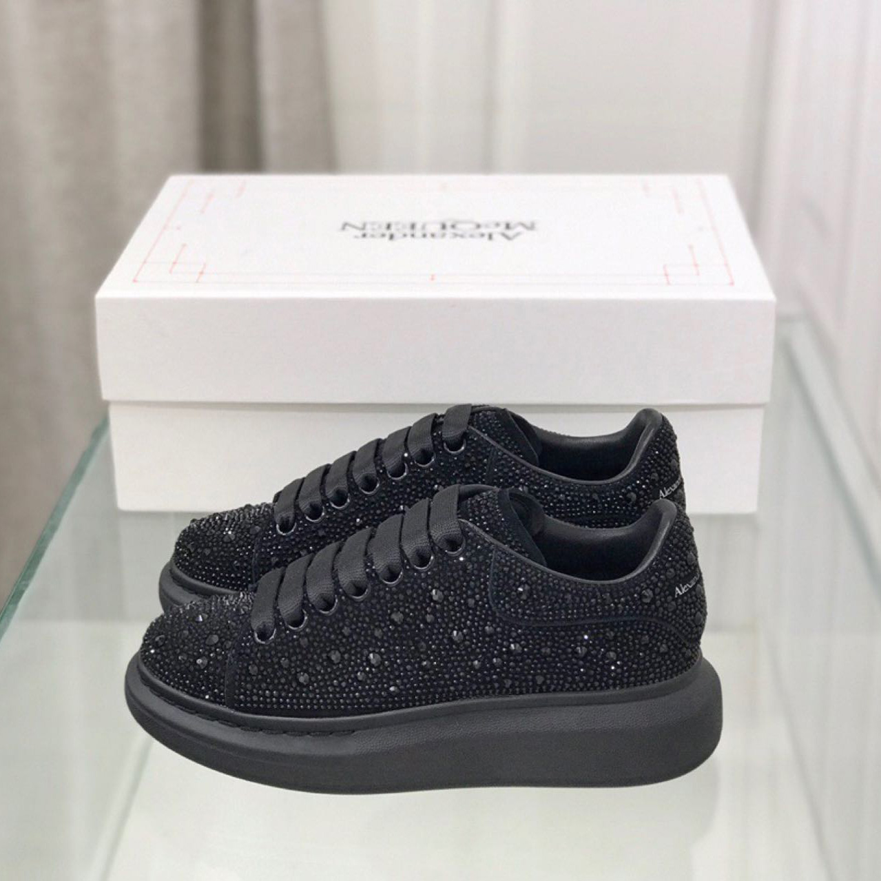 Alexander Mqueen Glitter Oversized Sneakers - DesignerGu