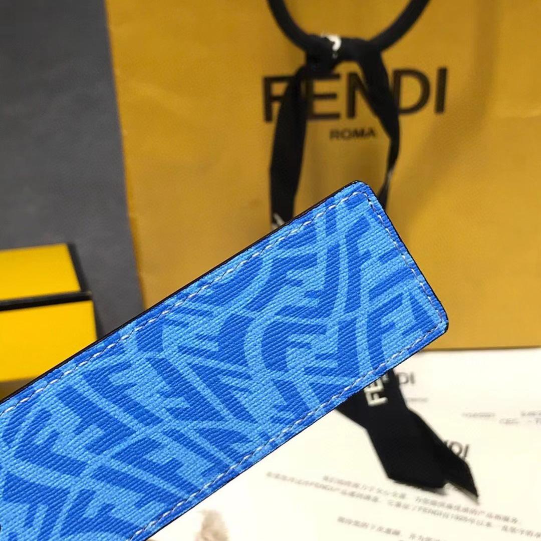 Fendi Blue Leather Belt - DesignerGu