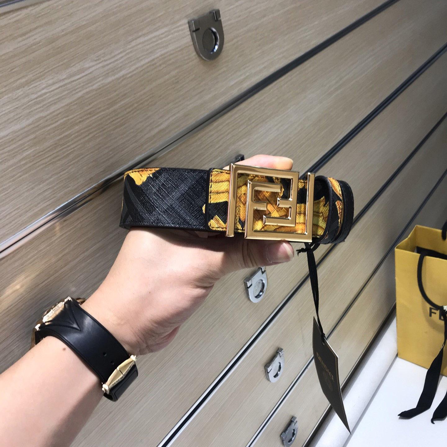 Versace Fendace Reversible Belt - DesignerGu