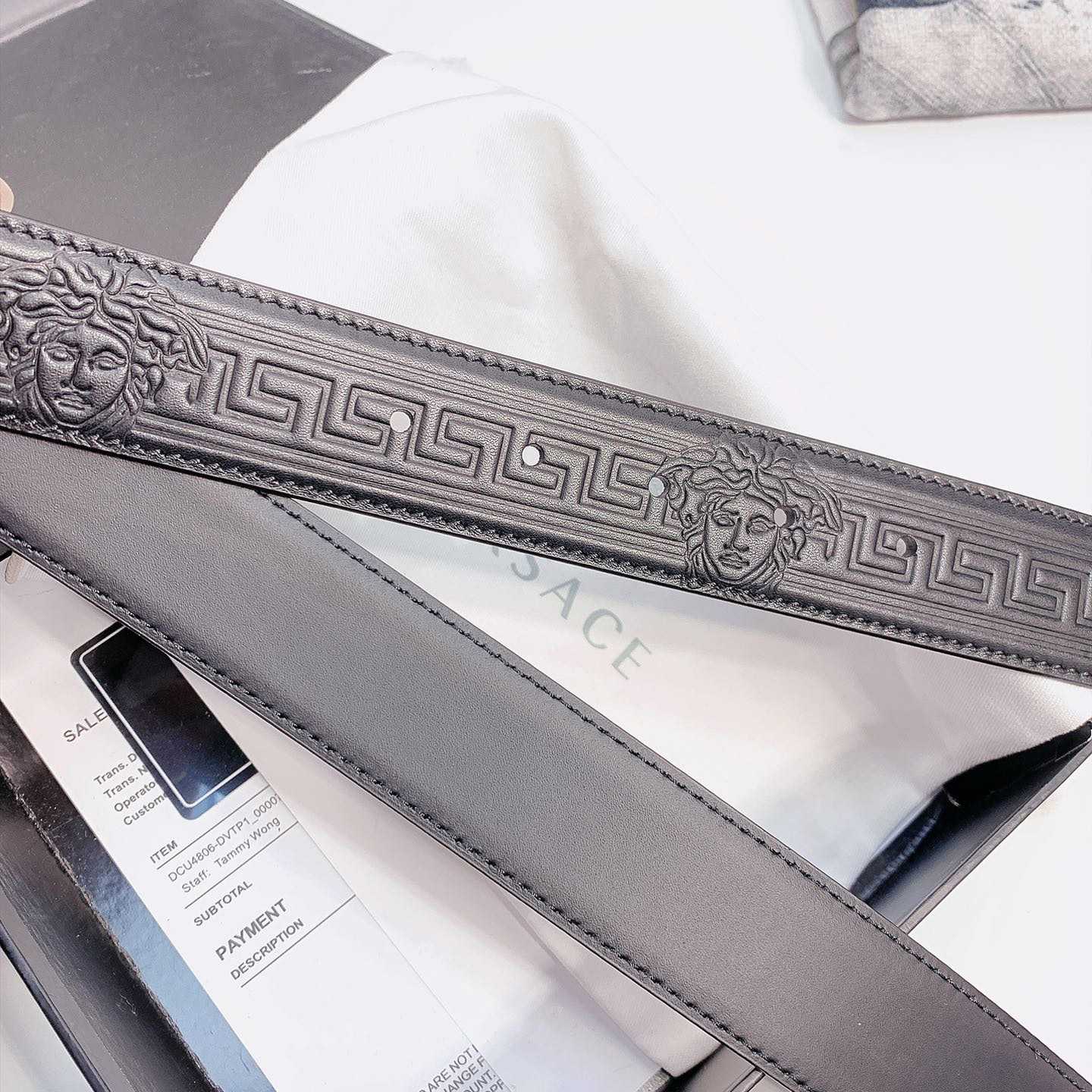 Versace Leather Belt - DesignerGu