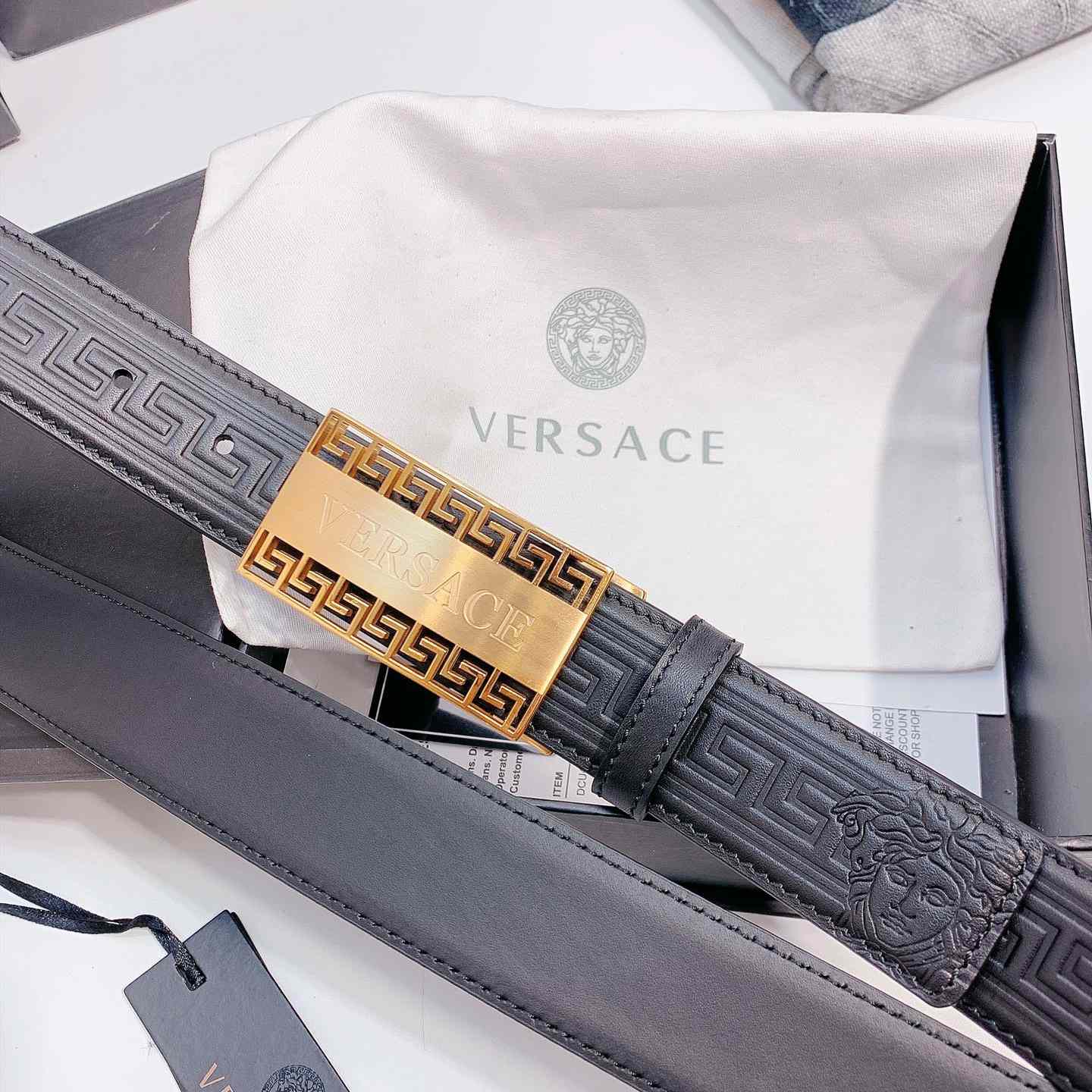 Versace Leather Belt - DesignerGu