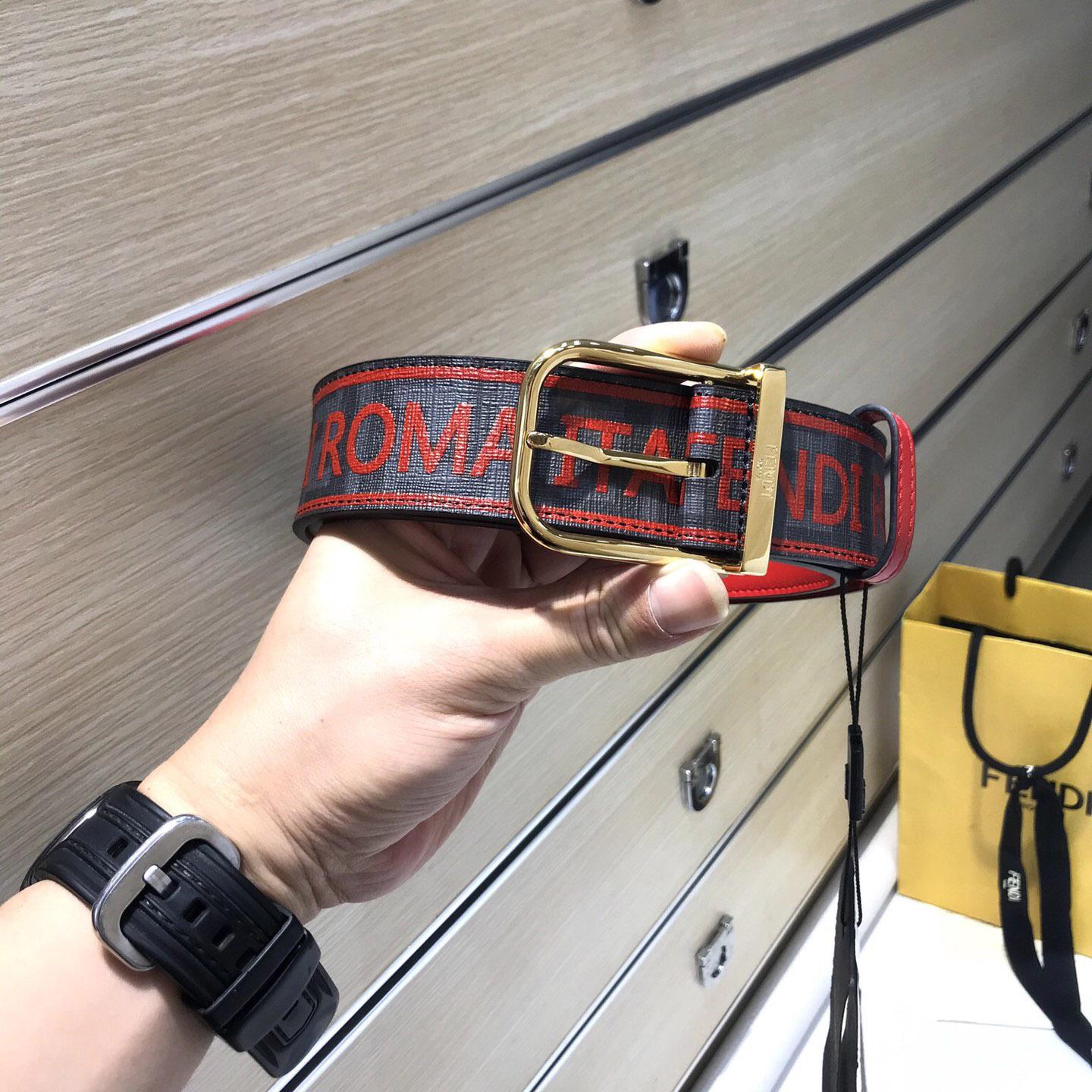 Fendi Reversible Leather Belt - DesignerGu