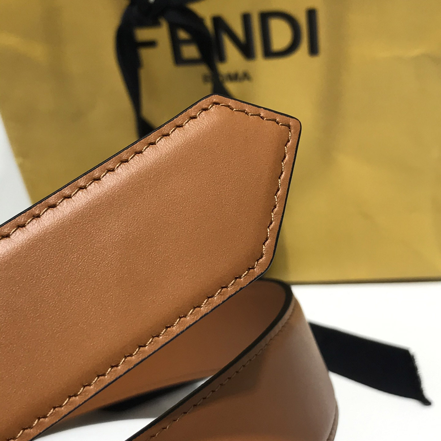 Fendi Brown Leather Belt - DesignerGu