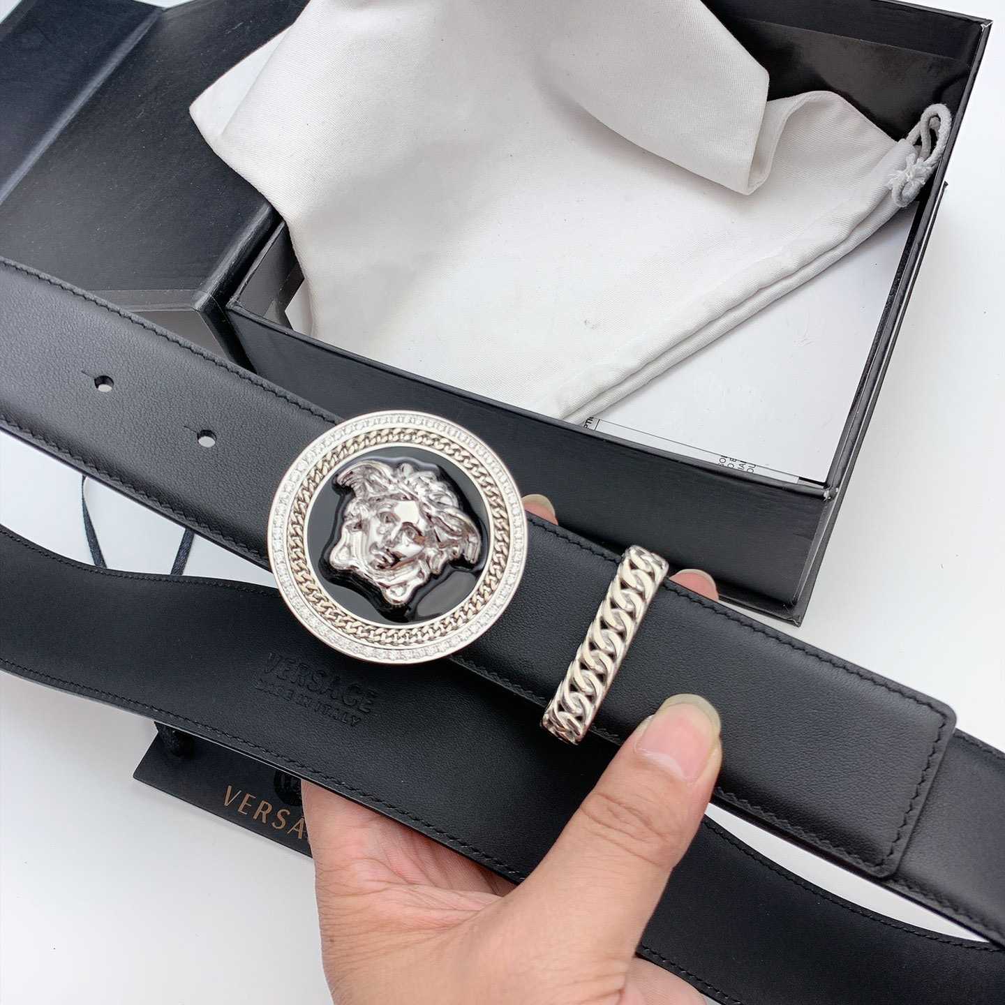 Versace Medusa Biggie Belt - DesignerGu