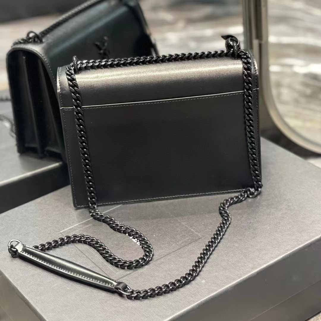 Saint Laurent Sunset Medium Chain Bag In Smooth Leather(22-8-16cm) - DesignerGu