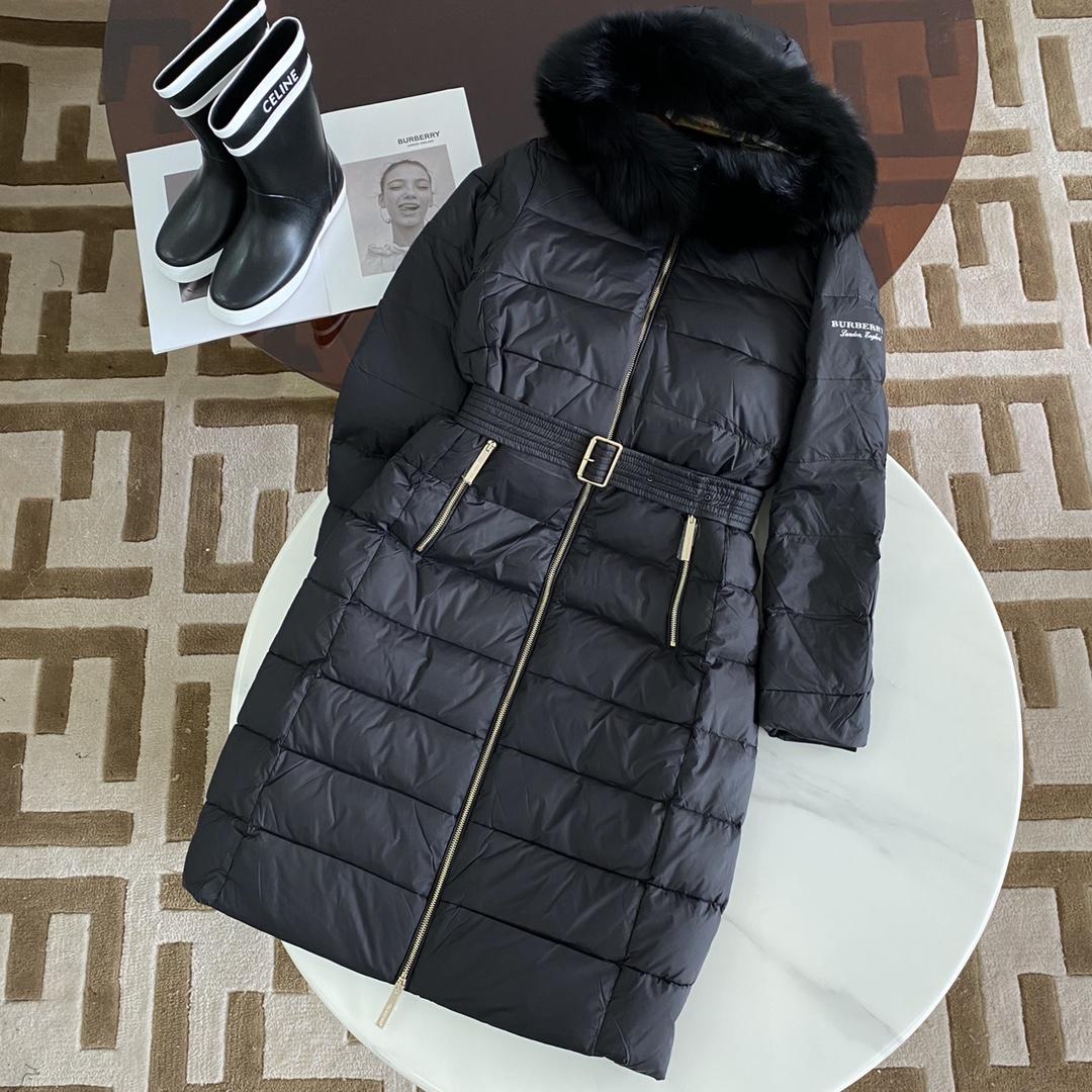 Burberry Hood Nylon Long Down Jacket - DesignerGu