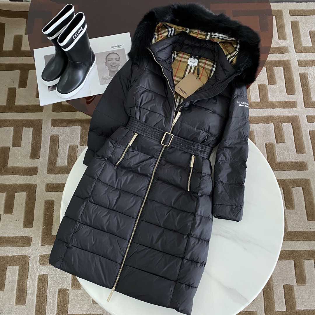 Burberry Hood Nylon Long Down Jacket - DesignerGu