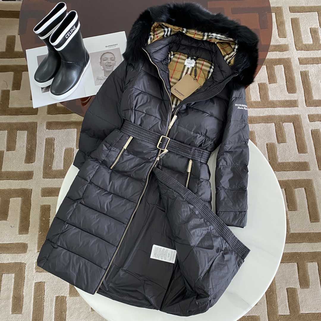 Burberry Hood Nylon Long Down Jacket - DesignerGu