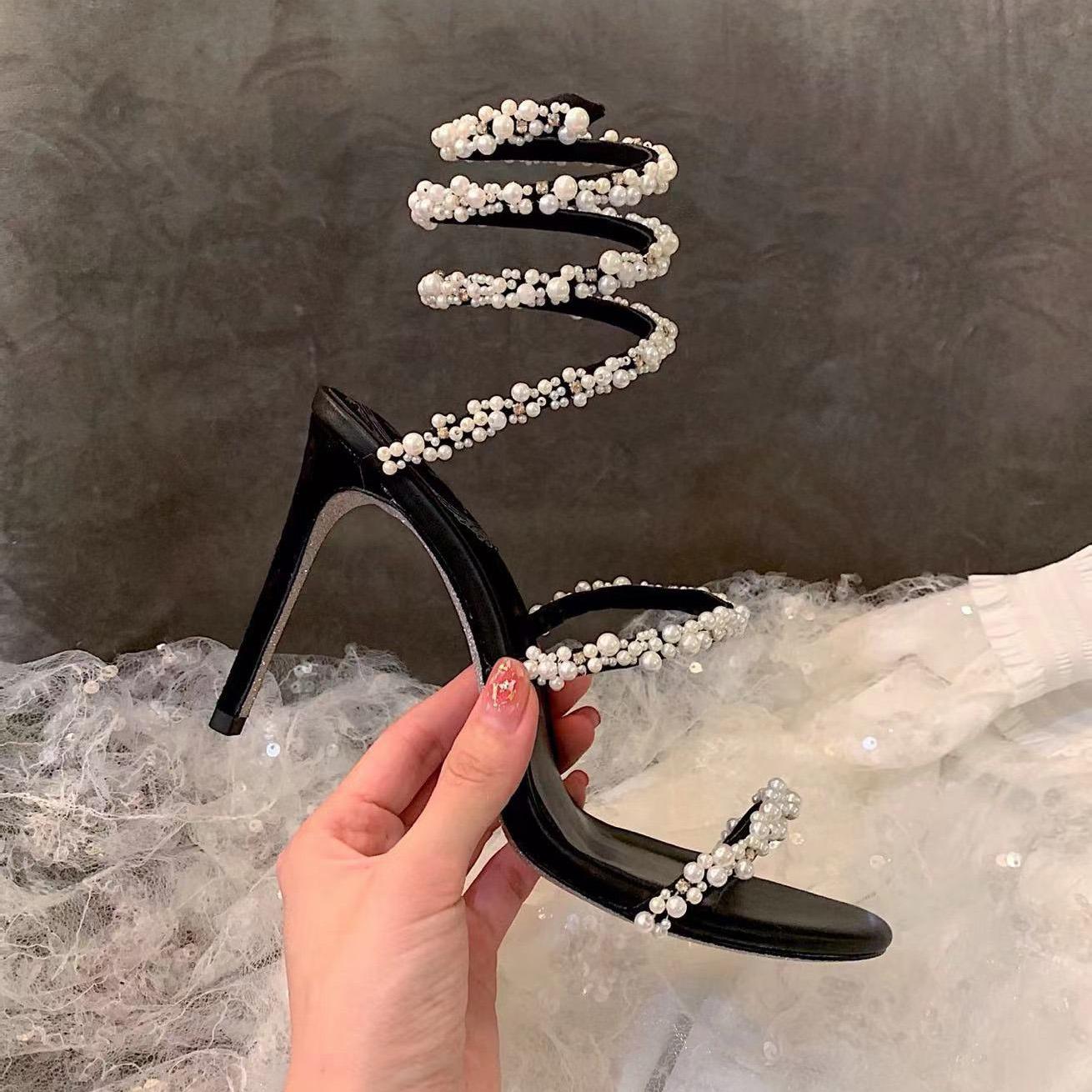 Rene Caovilla Stiletto Heel Sandals - DesignerGu