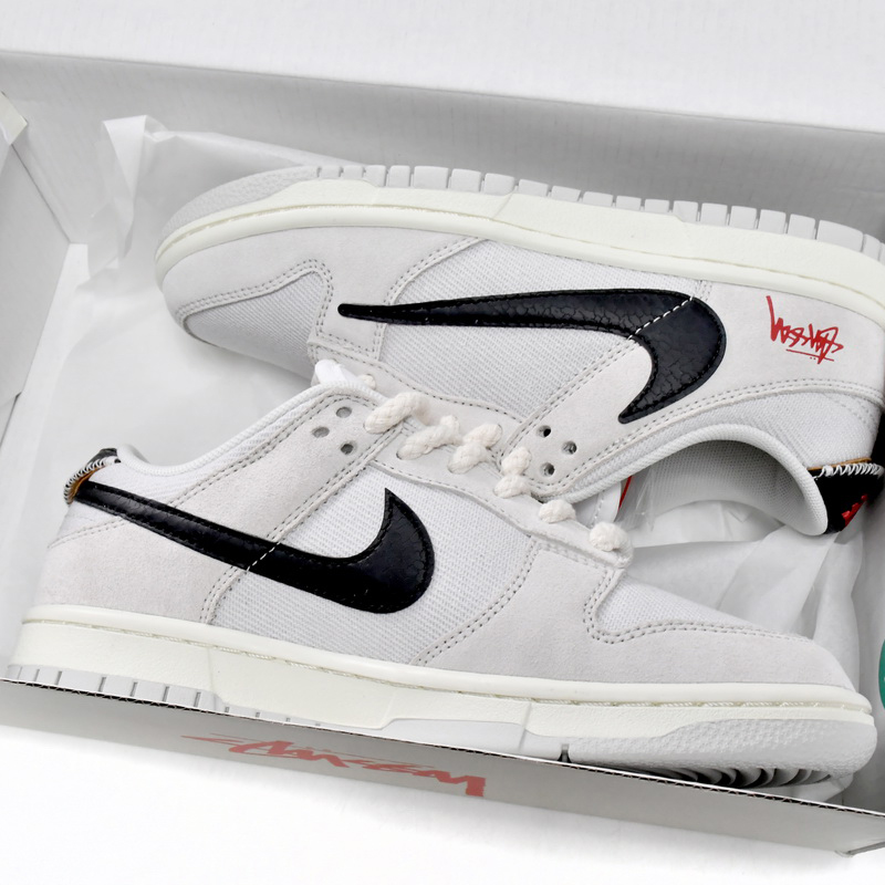 Stussy x Nike SB Dunk Low Sneakers   DD9776-068 - DesignerGu