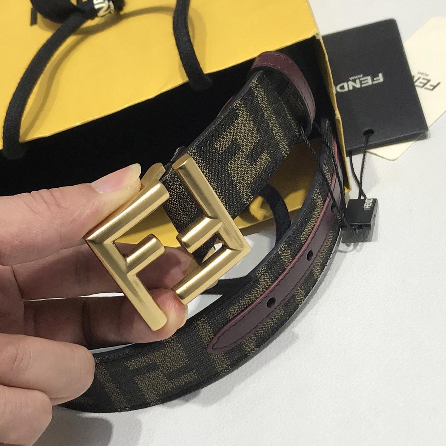 Fendi Brown Fabric Belt - DesignerGu