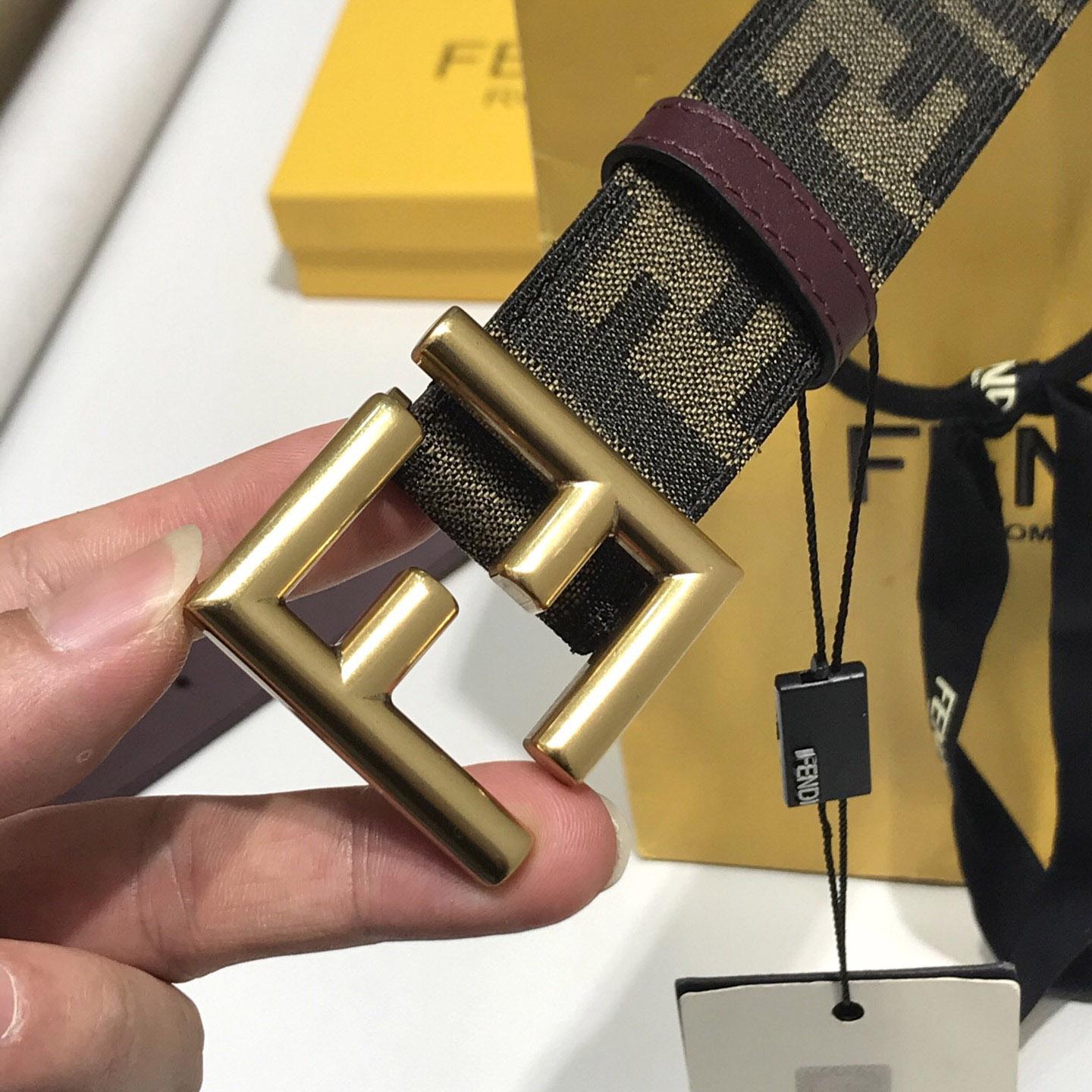 Fendi Brown Fabric Belt - DesignerGu