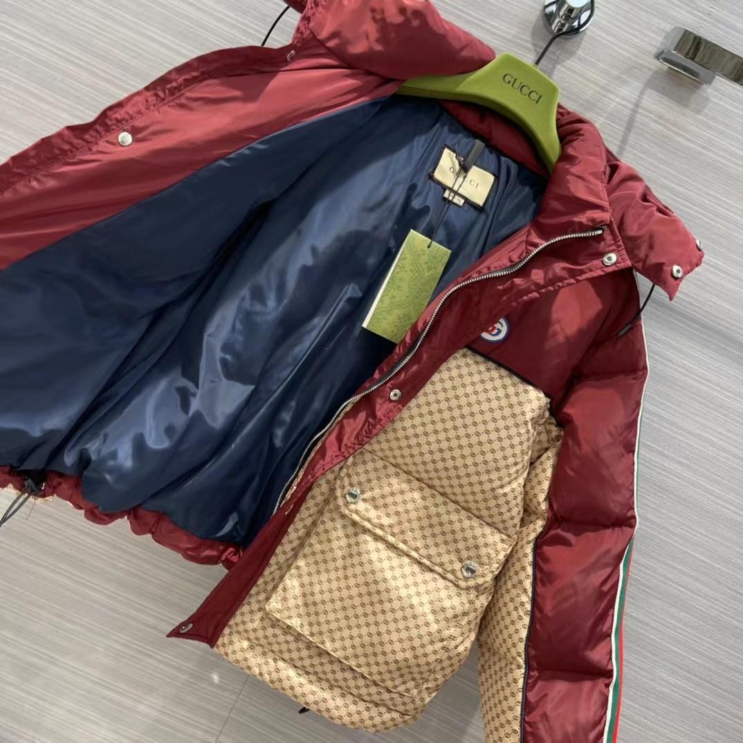 Gucci Jumbo GG Canvas Down Jacket - DesignerGu