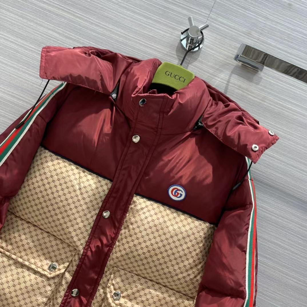 Gucci Jumbo GG Canvas Down Jacket - DesignerGu