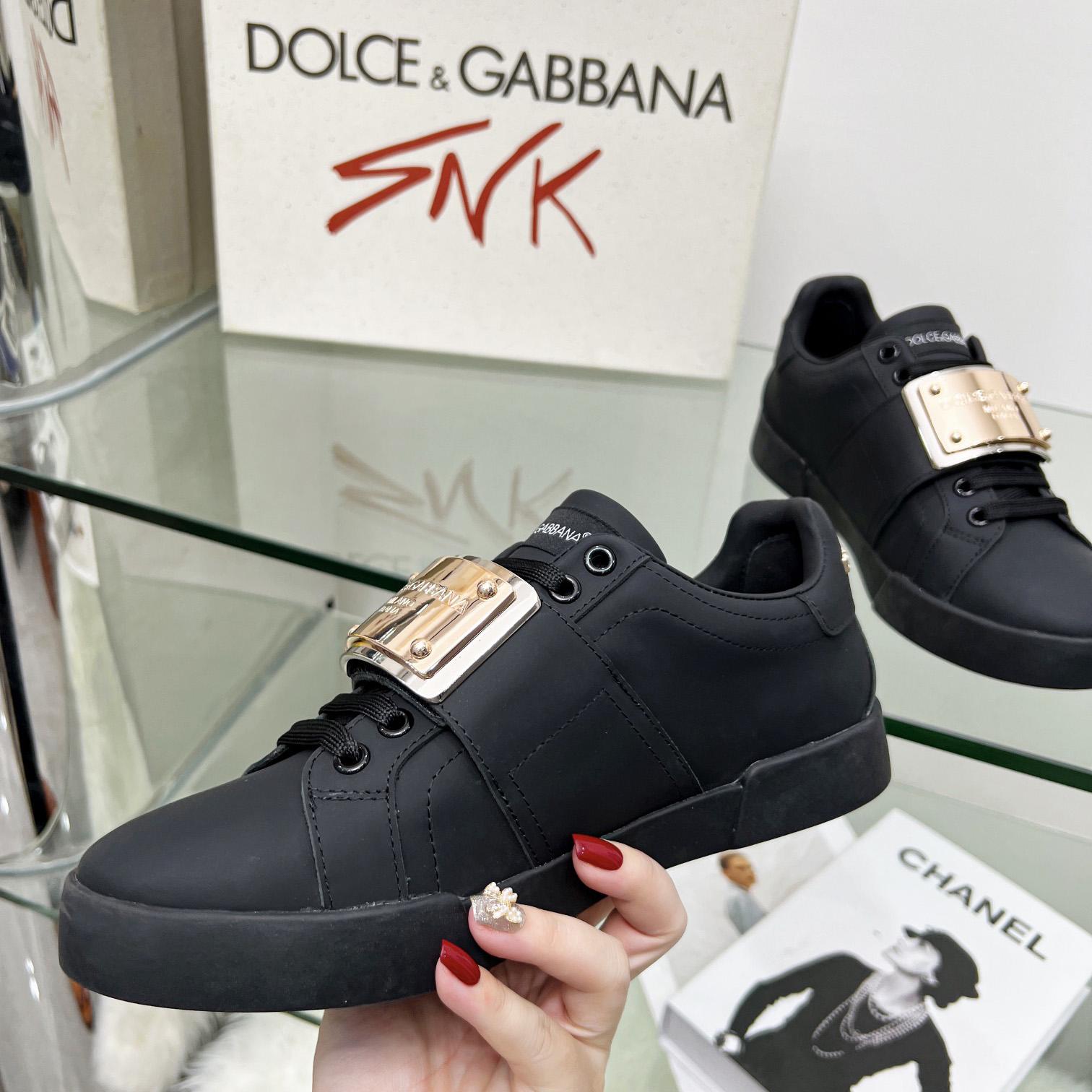 Dolce & Gabbana Portofino Leather Sneakers - DesignerGu