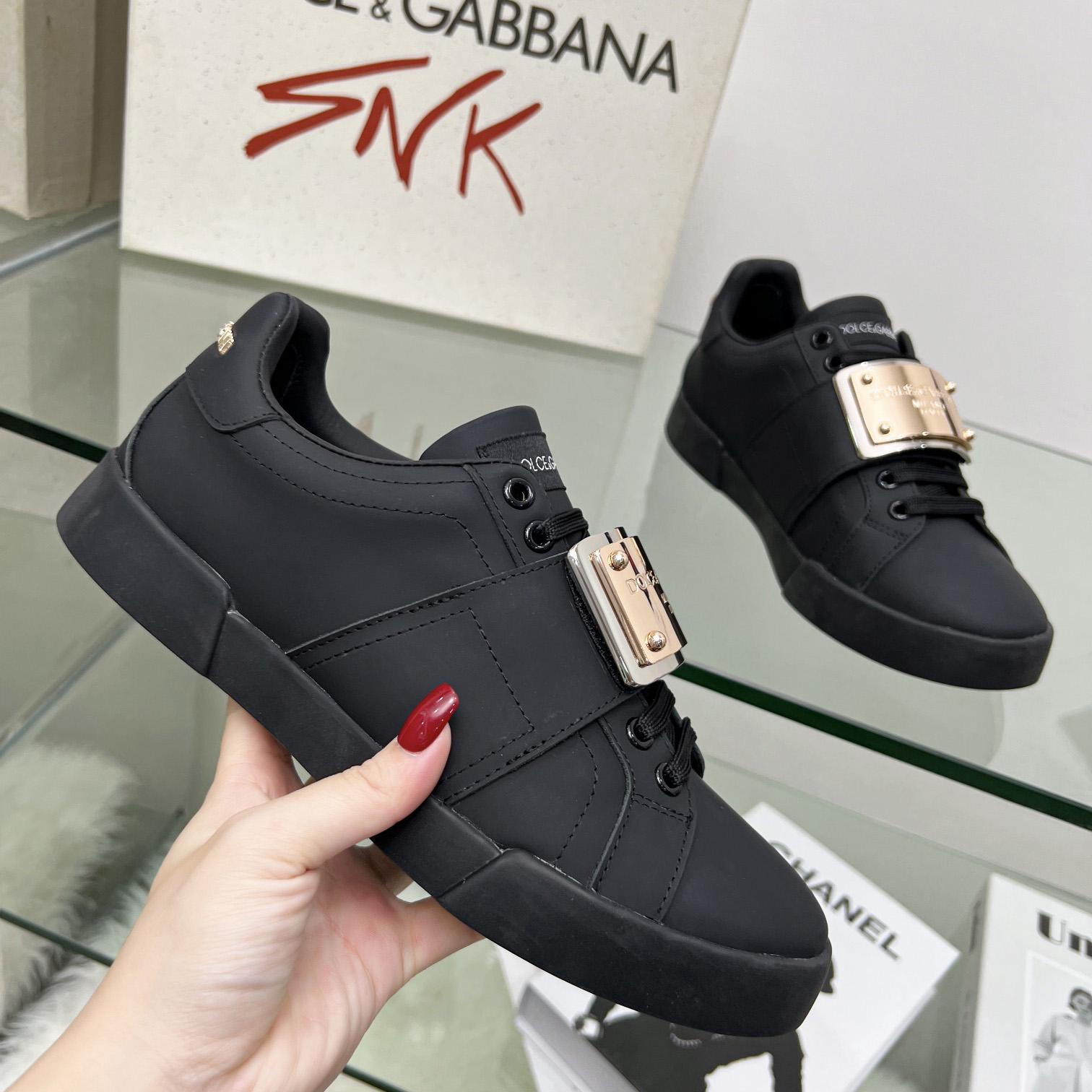 Dolce & Gabbana Portofino Leather Sneakers - DesignerGu