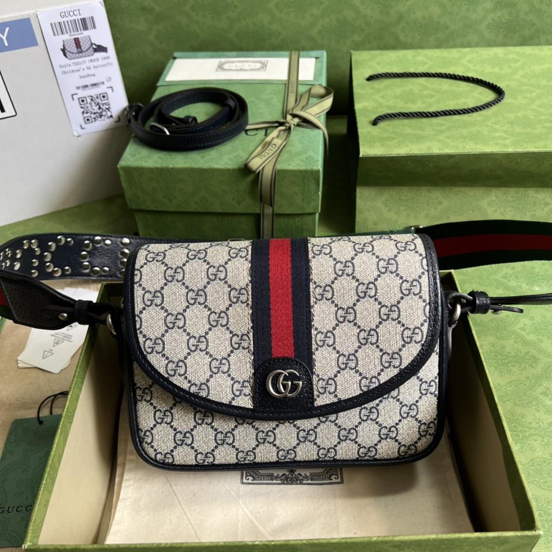 Gucci Ophidia Mini GG Shoulder Bag(23-17-7cm)    - DesignerGu