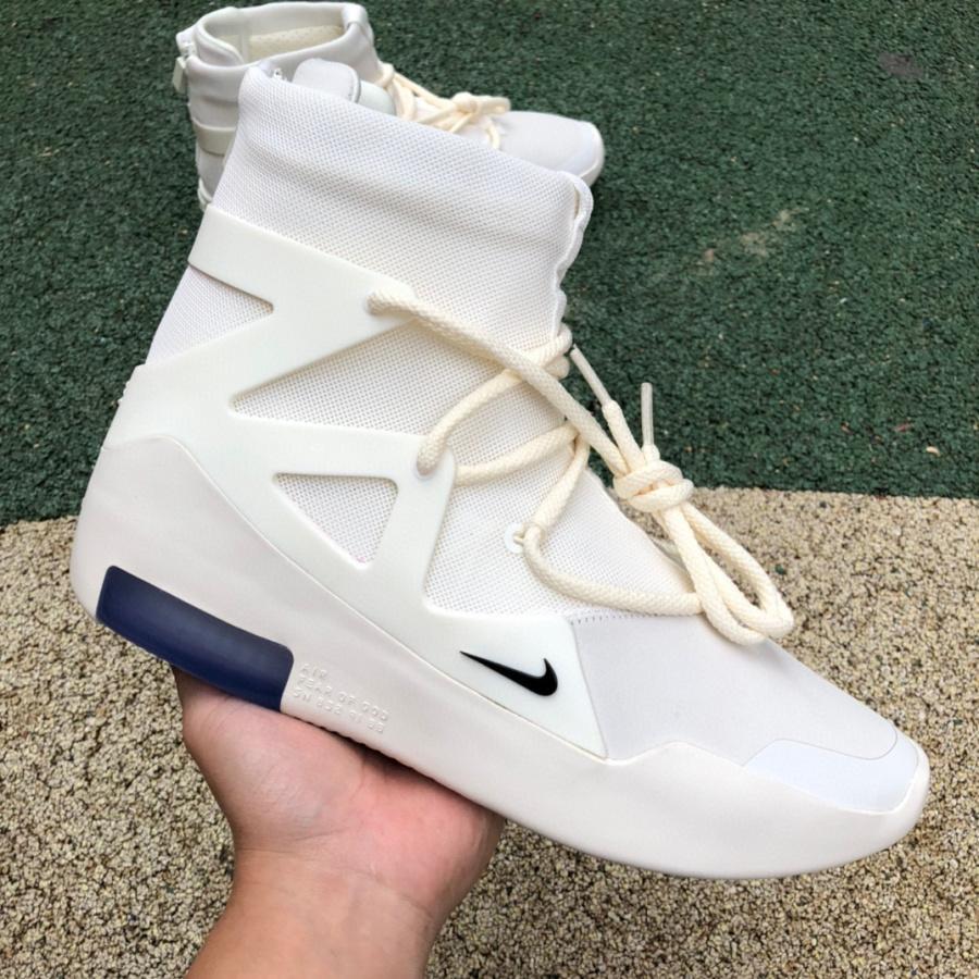 Nike Air Fear Of God 1 Sail Sneakers      AR4237-100 - DesignerGu