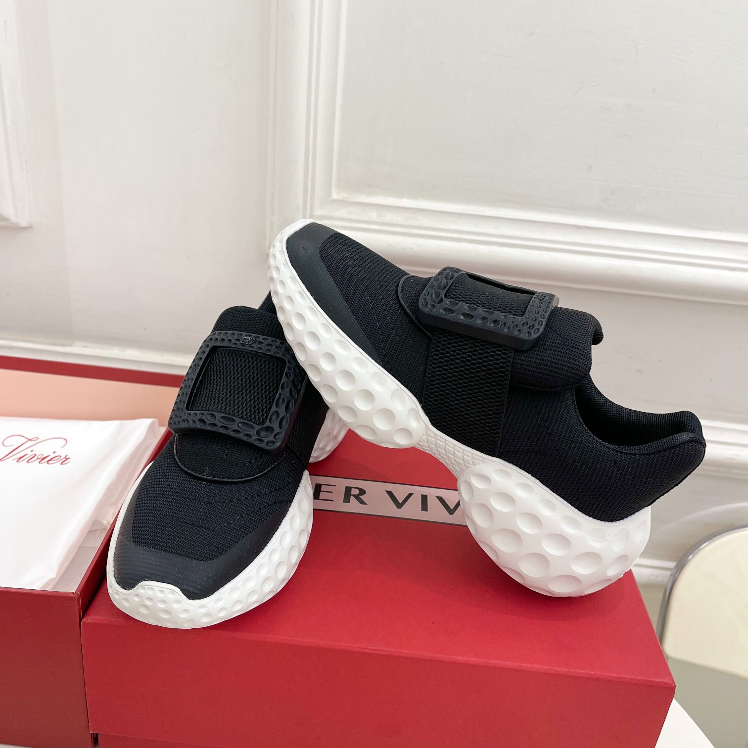 Roger Vivier Viv Run Moonlight Sneaker - DesignerGu