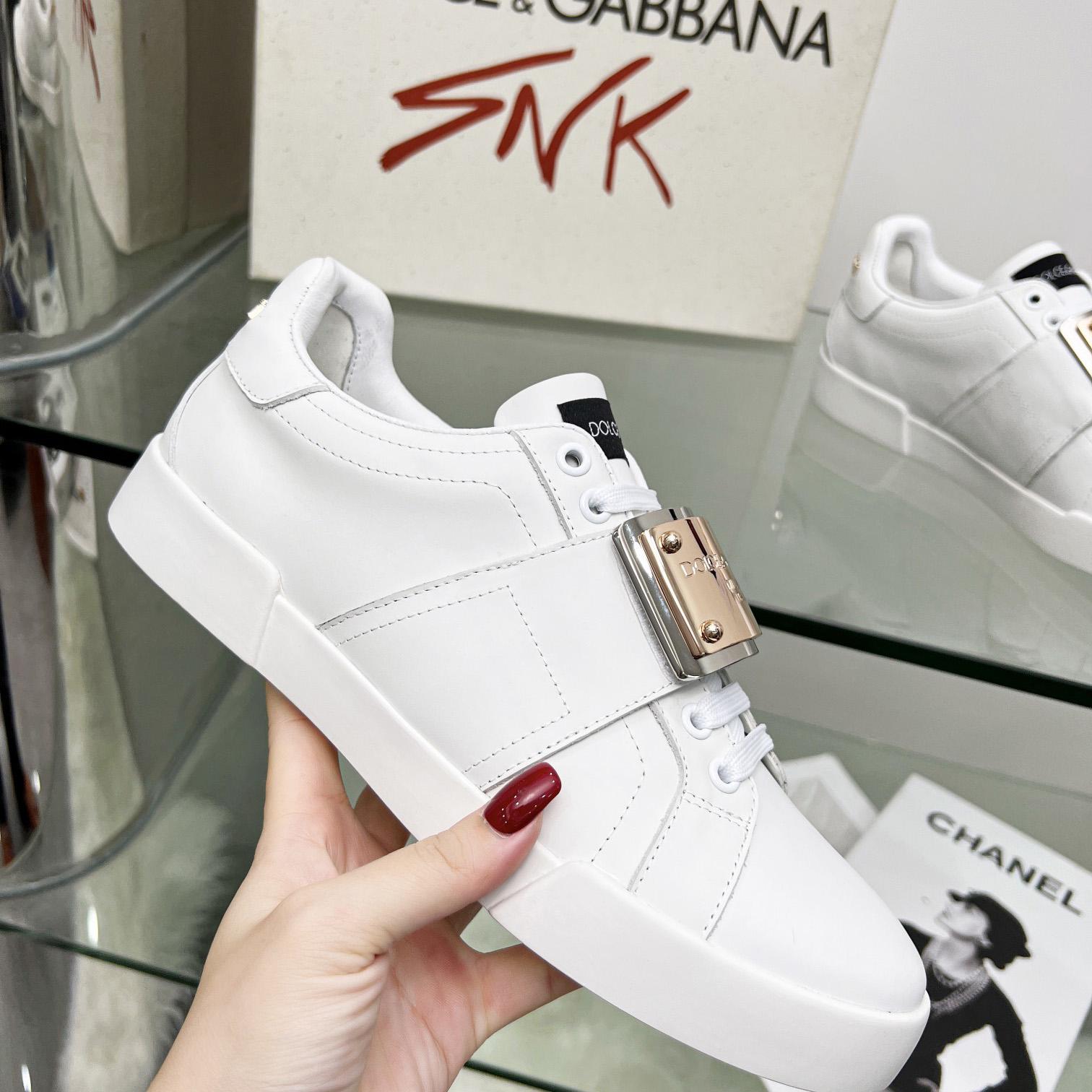 Dolce & Gabbana Portofino Leather Sneakers - DesignerGu