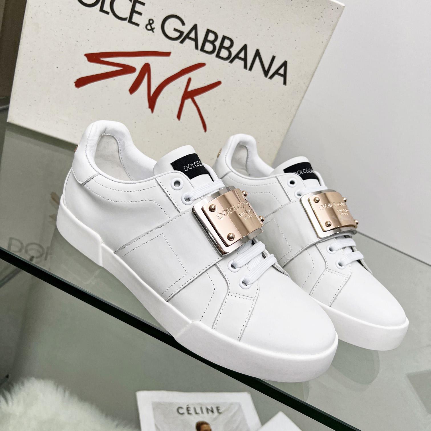 Dolce & Gabbana Portofino Leather Sneakers - DesignerGu