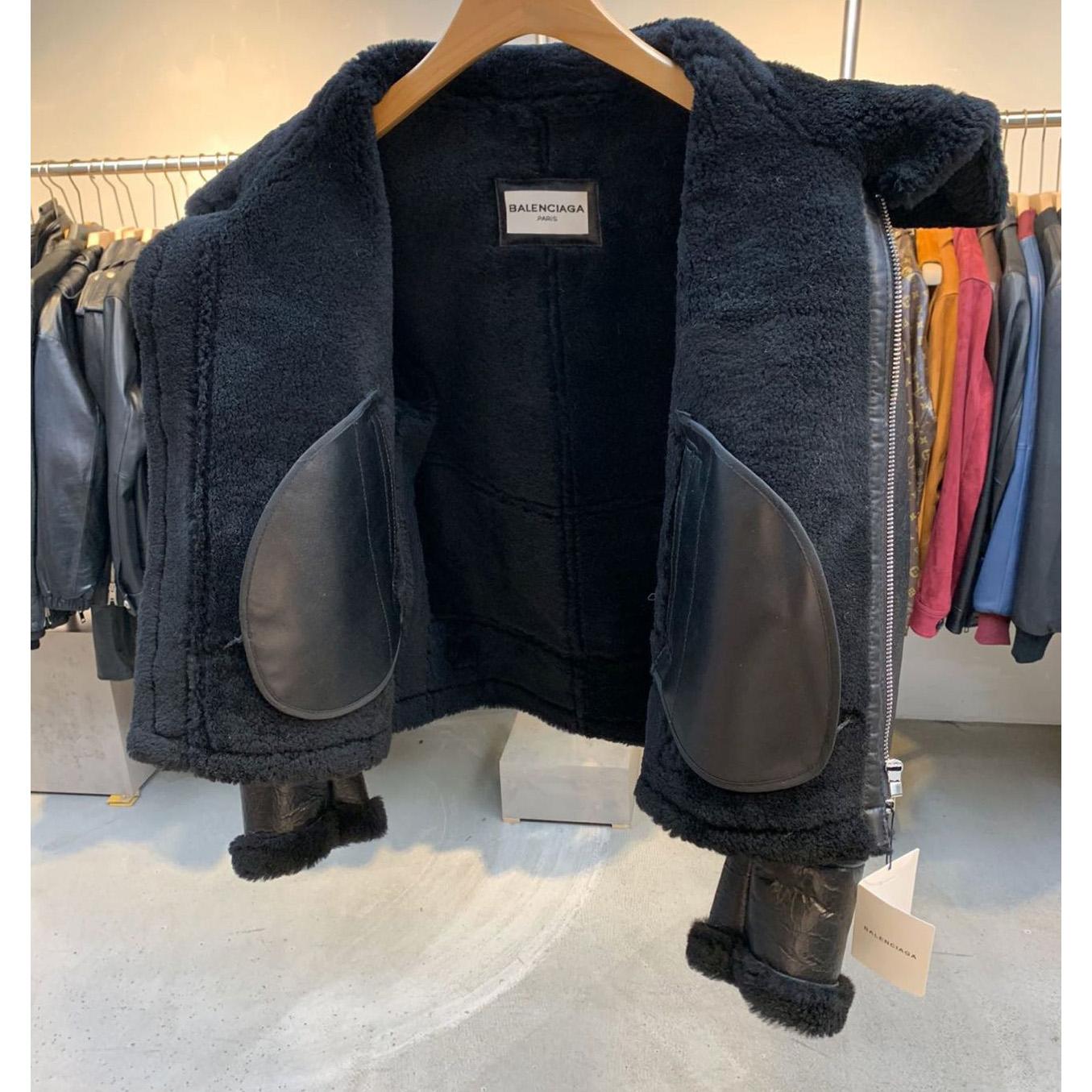 Balenciaga Jacket In Black Calfskin - DesignerGu