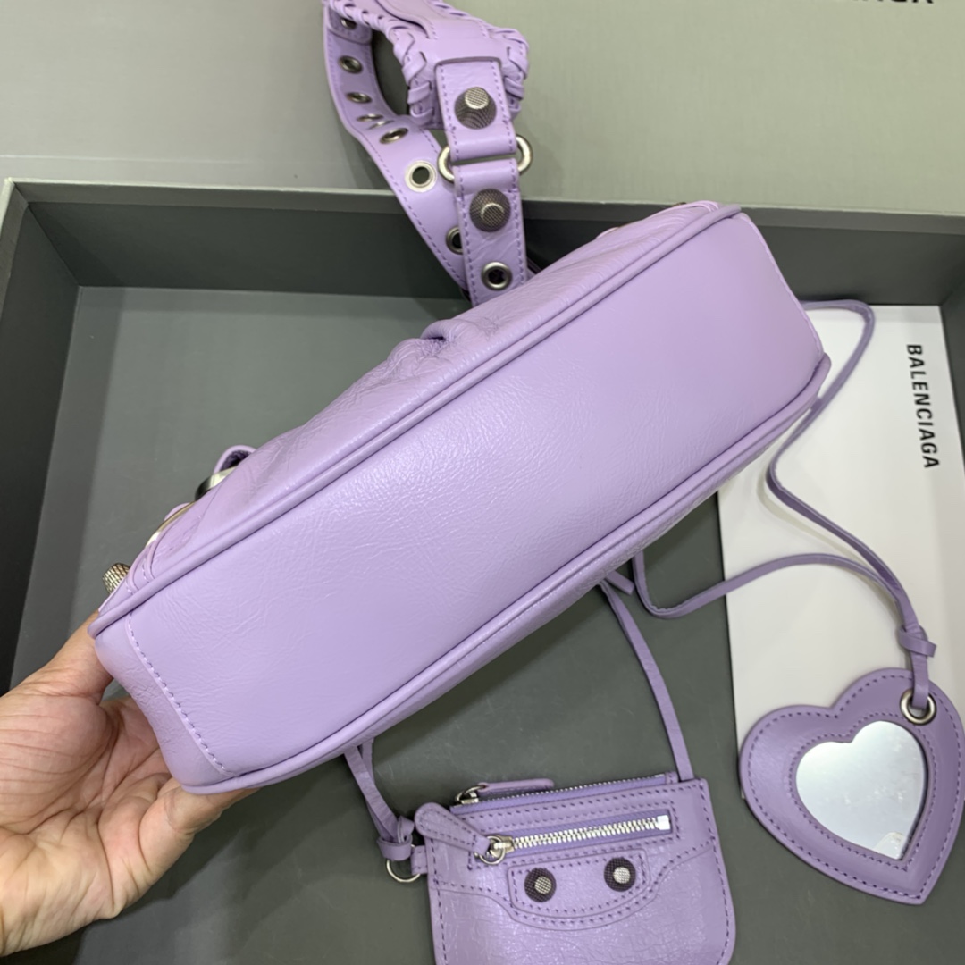 Balenciaga Le Cagole XS Shoulder Bag In purple (26-12-6cm) - DesignerGu