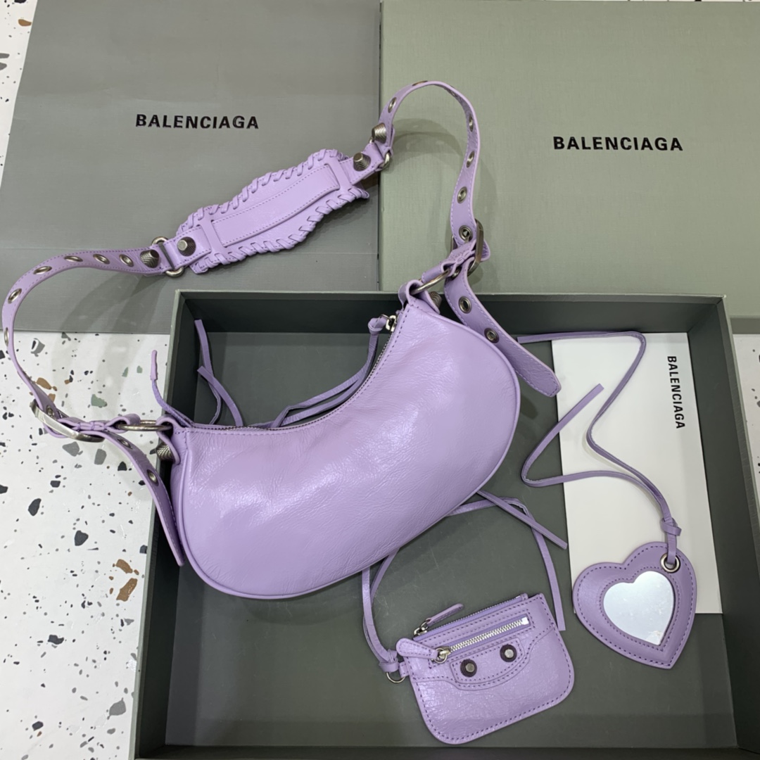 Balenciaga Le Cagole XS Shoulder Bag In purple (26-12-6cm) - DesignerGu