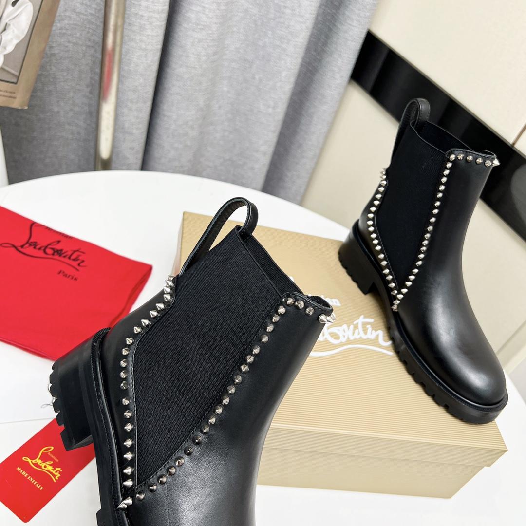 Christian Louboutin Out Lina Spike Lug Boot  - DesignerGu