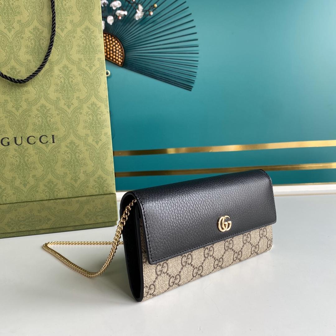 Gucci GG Marmont Chain Wallet(19-10-3.5CM)    - DesignerGu