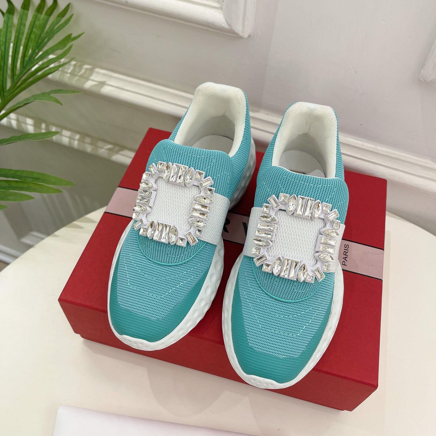 Roger Vivier Viv Run Moonlight Sneaker - DesignerGu