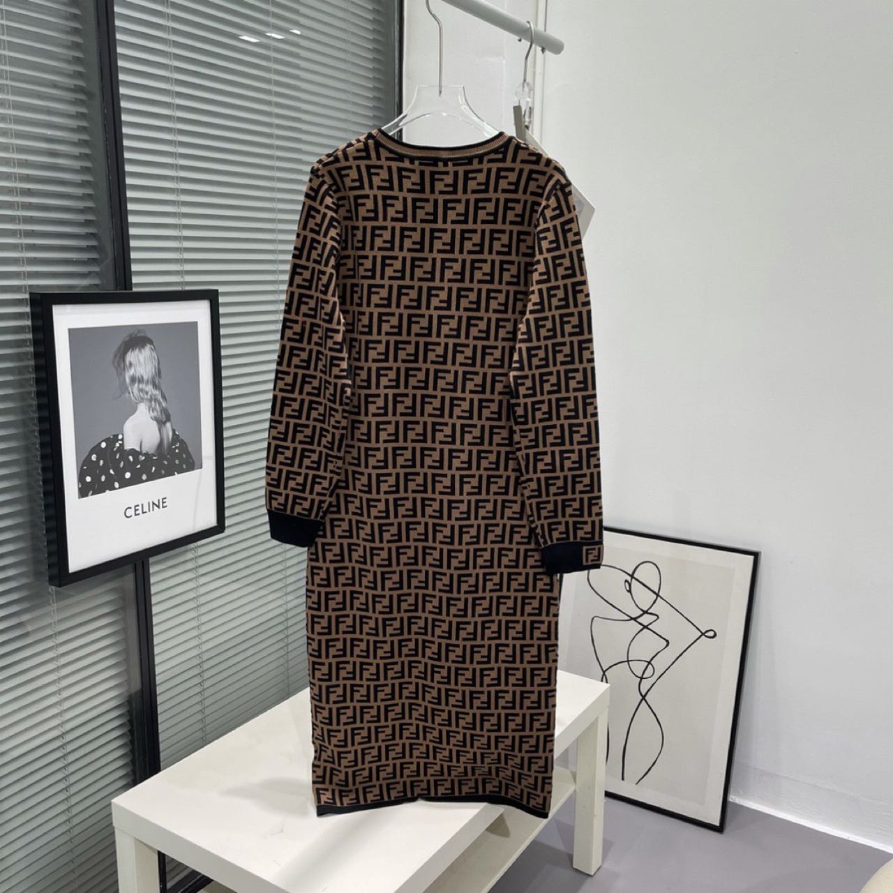 Fendi Brown Viscose Dress - DesignerGu