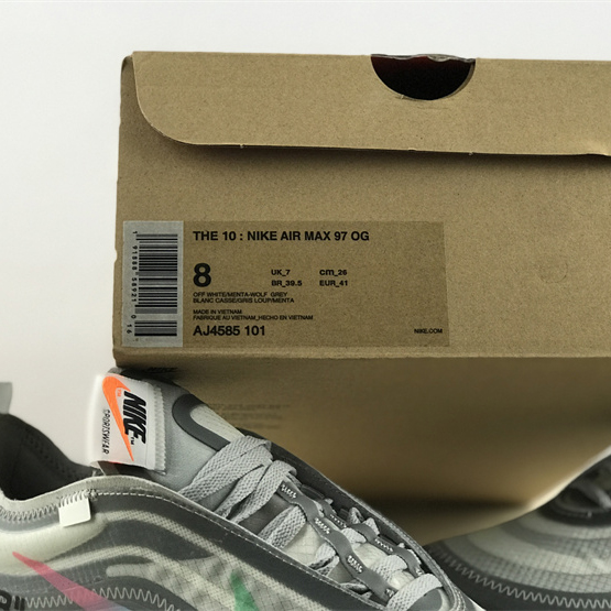 Off-White x Nike Air Max 97 “Menta”Sneakers     AJ4585-101 - DesignerGu